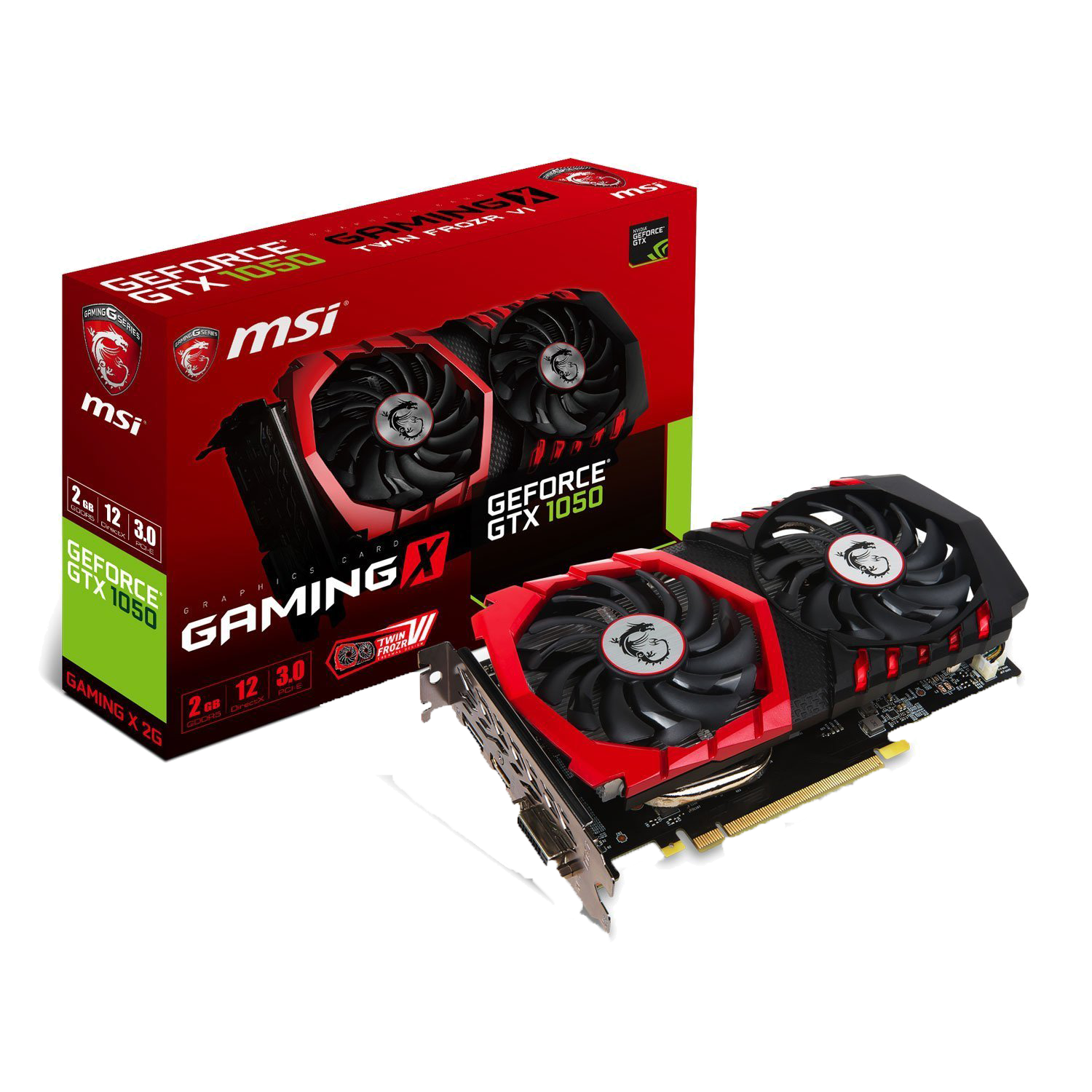 Carte Graphique MSI GeForce GTX 1050 Gaming X 2G