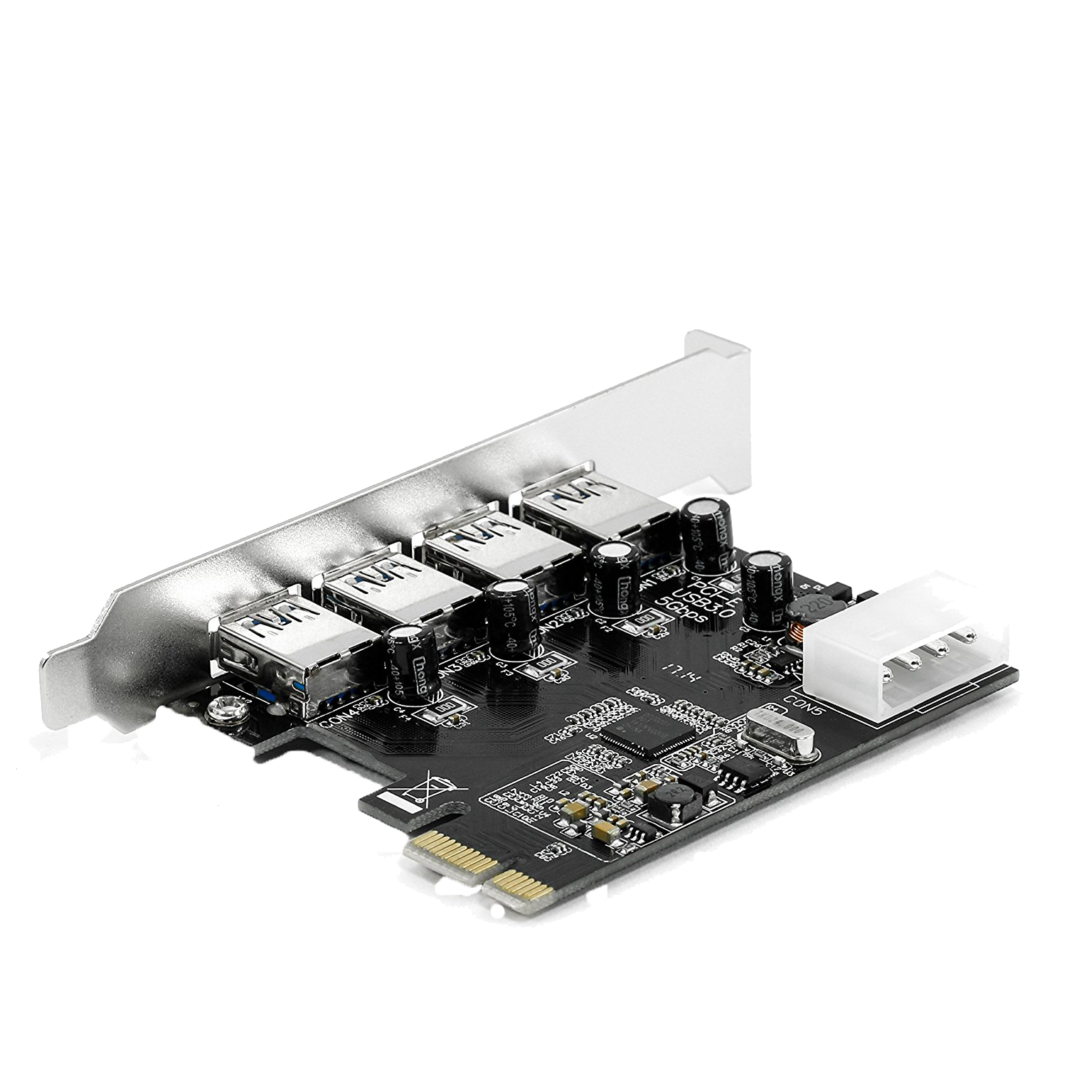 CSL – USB 3.0 Carte contrôleur PCI Express 4 ports (Super Speed) | carte interface USB 3.0 | nouveau modèle / nouveau pilote | HUB USB interne | compatible Windows 10