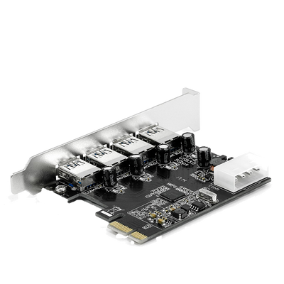 CSL – USB 3.0 Carte contrôleur PCI Express 4 ports (Super Speed) | carte interface USB 3.0 | nouveau modèle / nouveau pilote | HUB USB interne | compatible Windows 10
