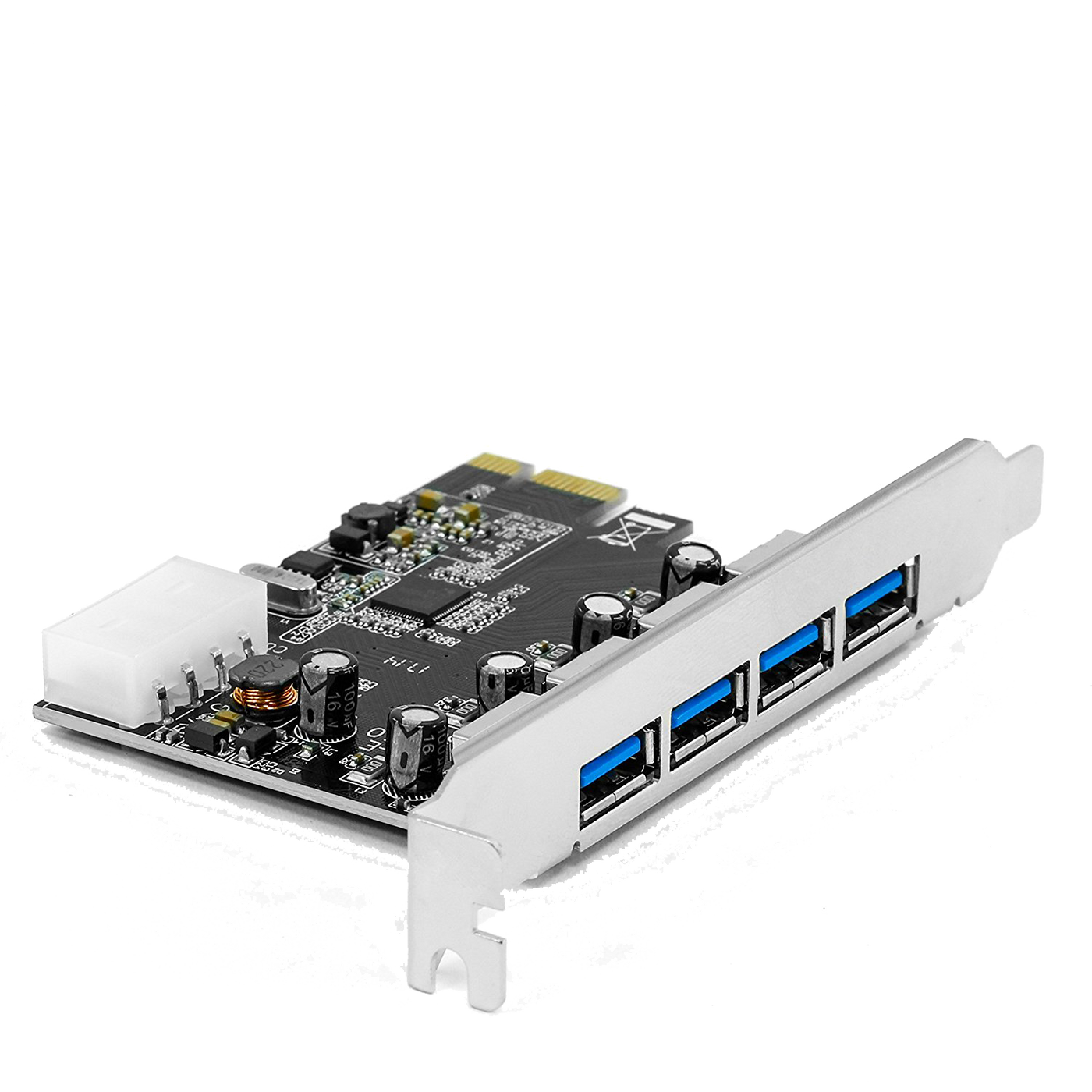 CSL – USB 3.0 Carte contrôleur PCI Express 4 ports (Super Speed) | carte interface USB 3.0 | nouveau modèle / nouveau pilote | HUB USB interne | compatible Windows 10