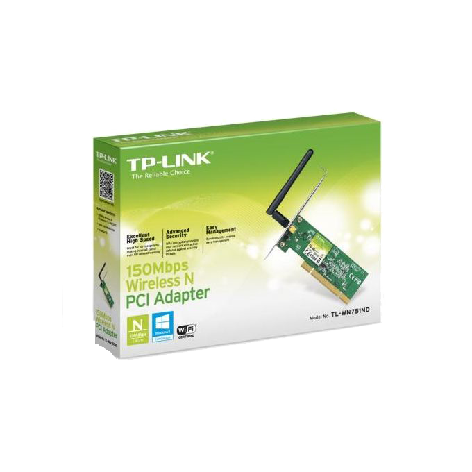 TP-LINK Carte Réseau WIFI - WN751ND - 150 Mbps - Noir