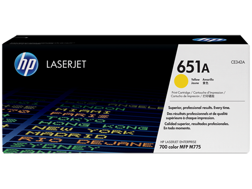 HP 651A jaune Original LaserJet Toner Cartridge
